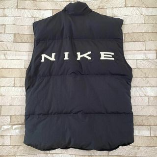 NIKE - NIKE ナイキ ダウンベスト リバーシブル 90s白タグ 刺繍ロゴ