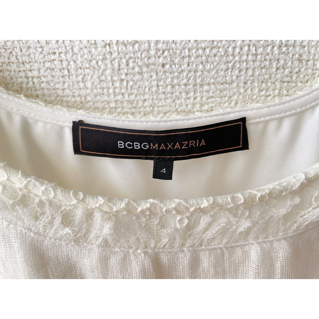 BCBGMAXAZRIA(ビーシービージーマックスアズリア)のbcbgmaxazria ノースリーブ　ワンピース　レース　キレイめ　サイズ4 レディースのワンピース(ひざ丈ワンピース)の商品写真