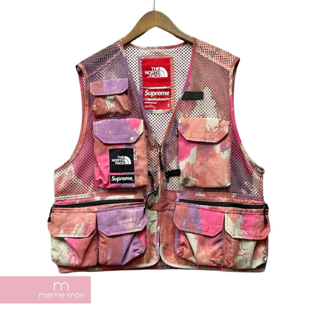 Supreme×THE NORTH FACE 2020SS Cargo Vest シュプリーム×ノースフェイス カーゴベスト メッシュ切替 バックロゴ刺繍 ピンク サイズM【230729】【-A】【me04】