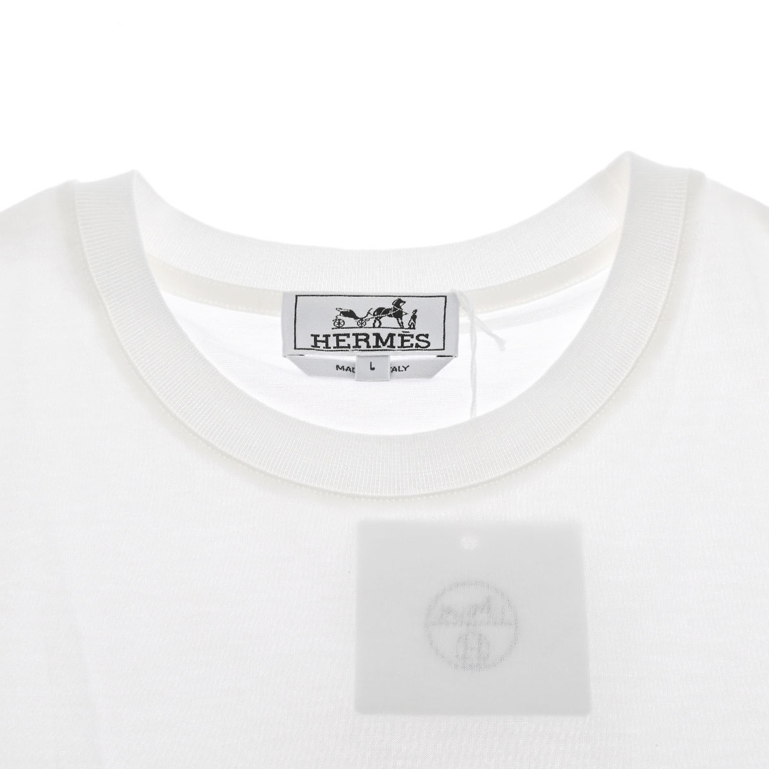 Hermes - エルメス Tシャツ プリントストライプポケット Lサイズ 半袖