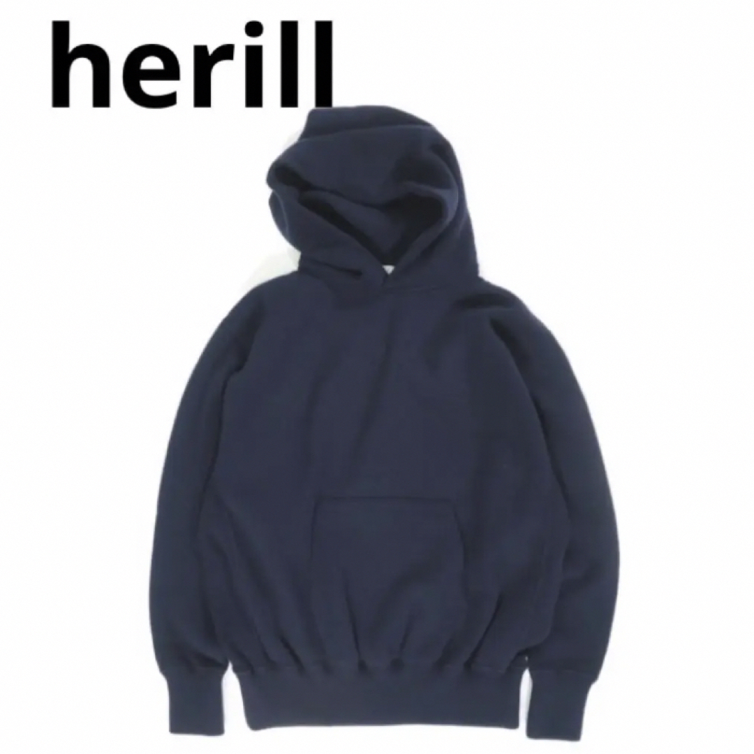 HERILL ヘリル カシミヤ 霜降りスウェット風 パーカー 2 カシミア HERILL ヘリル カシミヤ 霜降りスウェット風 パーカー 2 カシミア