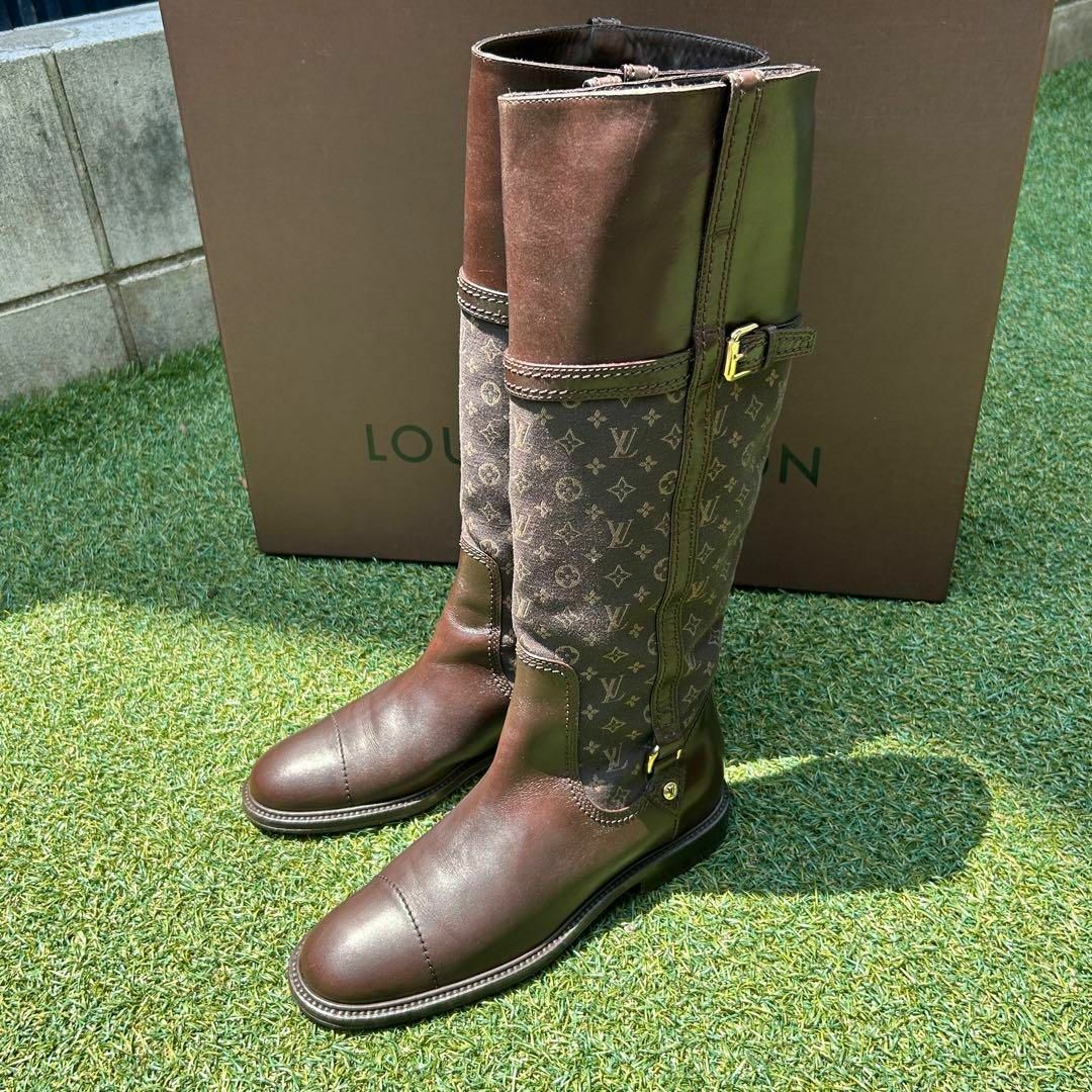 美品✨LOUIS VUITTON ルイヴィトン モノグラムミニラン ロングブーツ