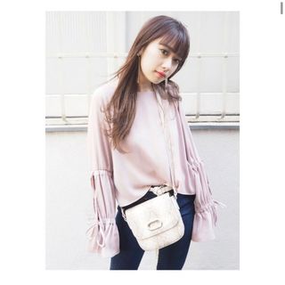 ムルーア(MURUA)の♡美品♡ MURUA ギャザースリーブブラウス（ピンク）(シャツ/ブラウス(長袖/七分))