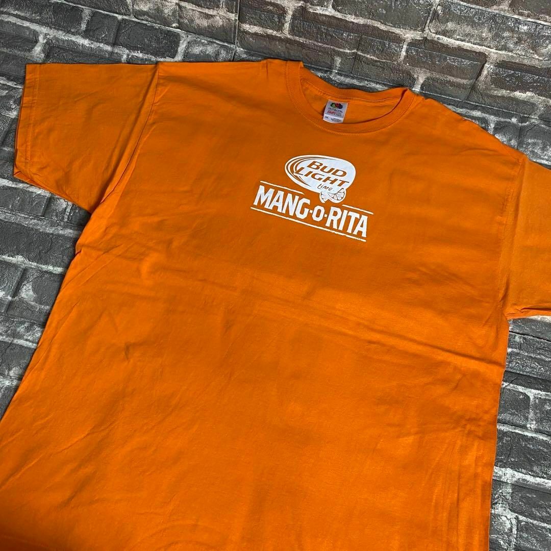 FRUIT OF THE LOOM(フルーツオブザルーム)のフルーツオブザルーム☆プリントTシャツ 2XL オレンジ デカロゴ メンズのトップス(Tシャツ/カットソー(半袖/袖なし))の商品写真