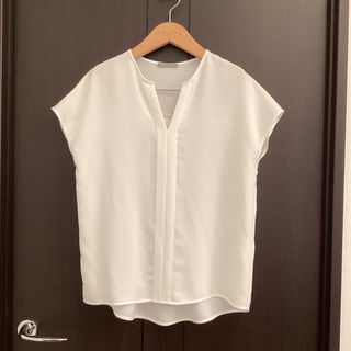 Theory luxe - theory luxe ウォッシャブル キーネックブラウス 白の