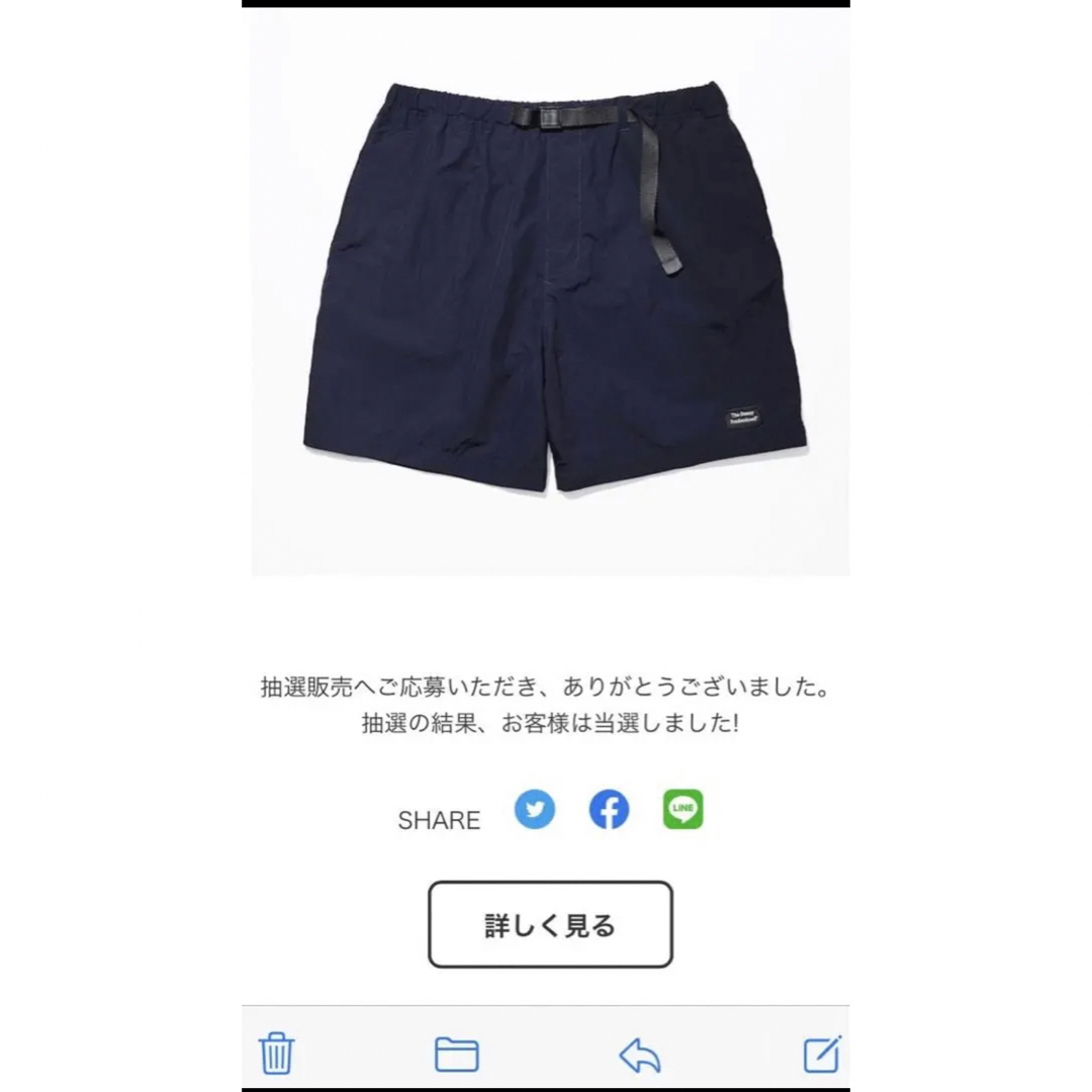 ENNOY NYLON EASY SHORTS (BLACK)メンズ