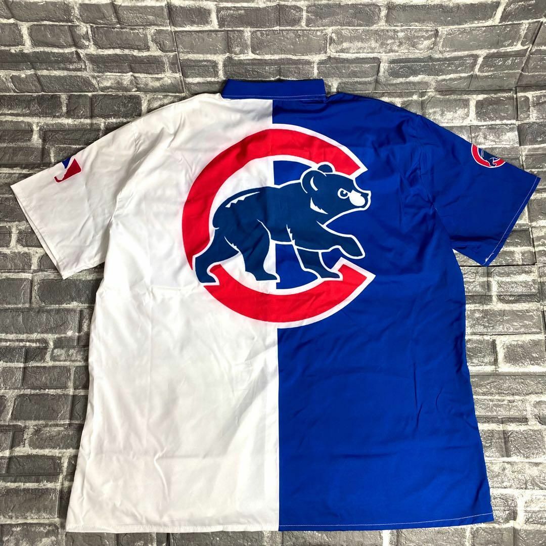 MLB - MLB☆総柄シャツ シカゴ・カブス USA古着90s デカロゴ MLB - MLB☆総柄シャツ シカゴ・カブス USA古着90s デカロゴ