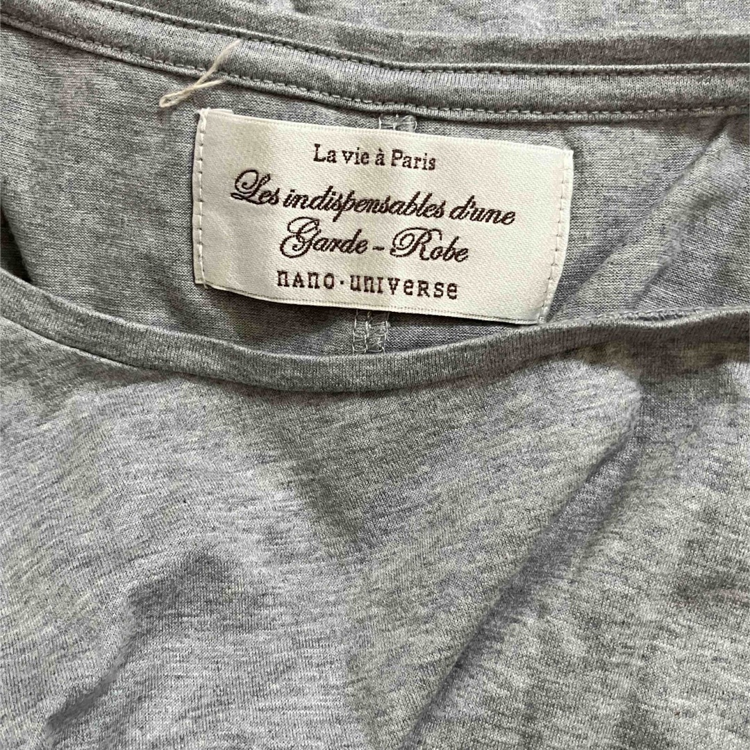 nano・universe(ナノユニバース)の【nAno UNIVeRSe  灰色  Tシャツ  半袖 シンプル  】 メンズのトップス(Tシャツ/カットソー(半袖/袖なし))の商品写真