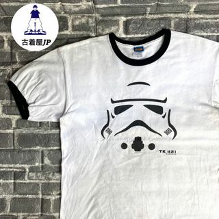 スターウォーズ☆リンガーTシャツ US古着 ゆるだぼ デカロゴ 90s(Tシャツ/カットソー(半袖/袖なし))