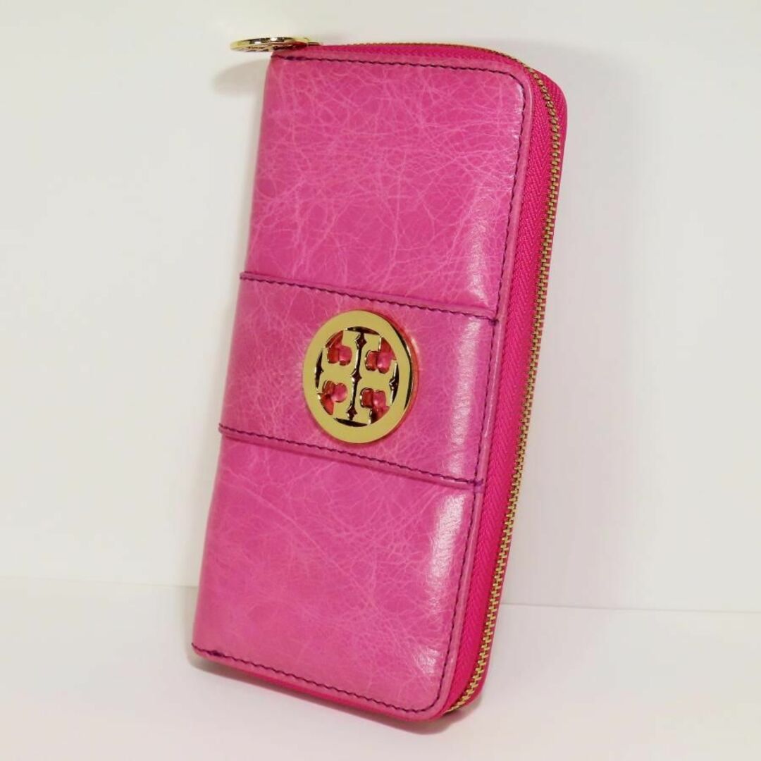 Tory Burch(トリーバーチ)の美品 TORY BURCH トリーバーチ ラウンドファスナー 長財布 レザー レディースのファッション小物(財布)の商品写真