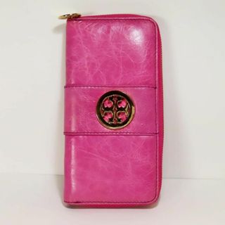 トリーバーチ(Tory Burch)の美品 TORY BURCH トリーバーチ ラウンドファスナー 長財布 レザー(財布)