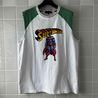 🇹🇼NET MAN “SUPERMAN”；【超美品】袖なしTシャツ Size M(Tシャツ/カットソー(半袖/袖なし))