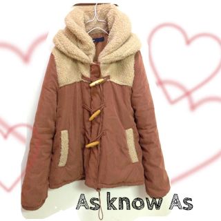 アズノウアズ(AS KNOW AS)のas know asビックフードコート♡(ダッフルコート)