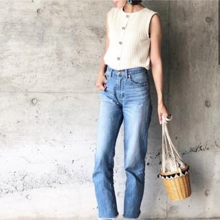 マウジー(moussy)のmoussy マウジー リブニットクロップドトップス(カットソー(半袖/袖なし))