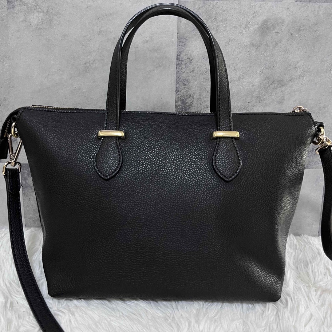 極美品 トプカピ TOPKAPI 2way ハンド ショルダー レザー ブラック