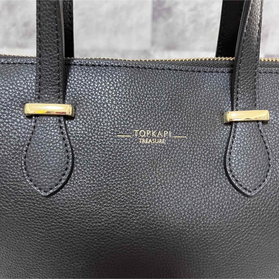 極美品 トプカピ TOPKAPI 2way ハンド ショルダー レザー ブラック