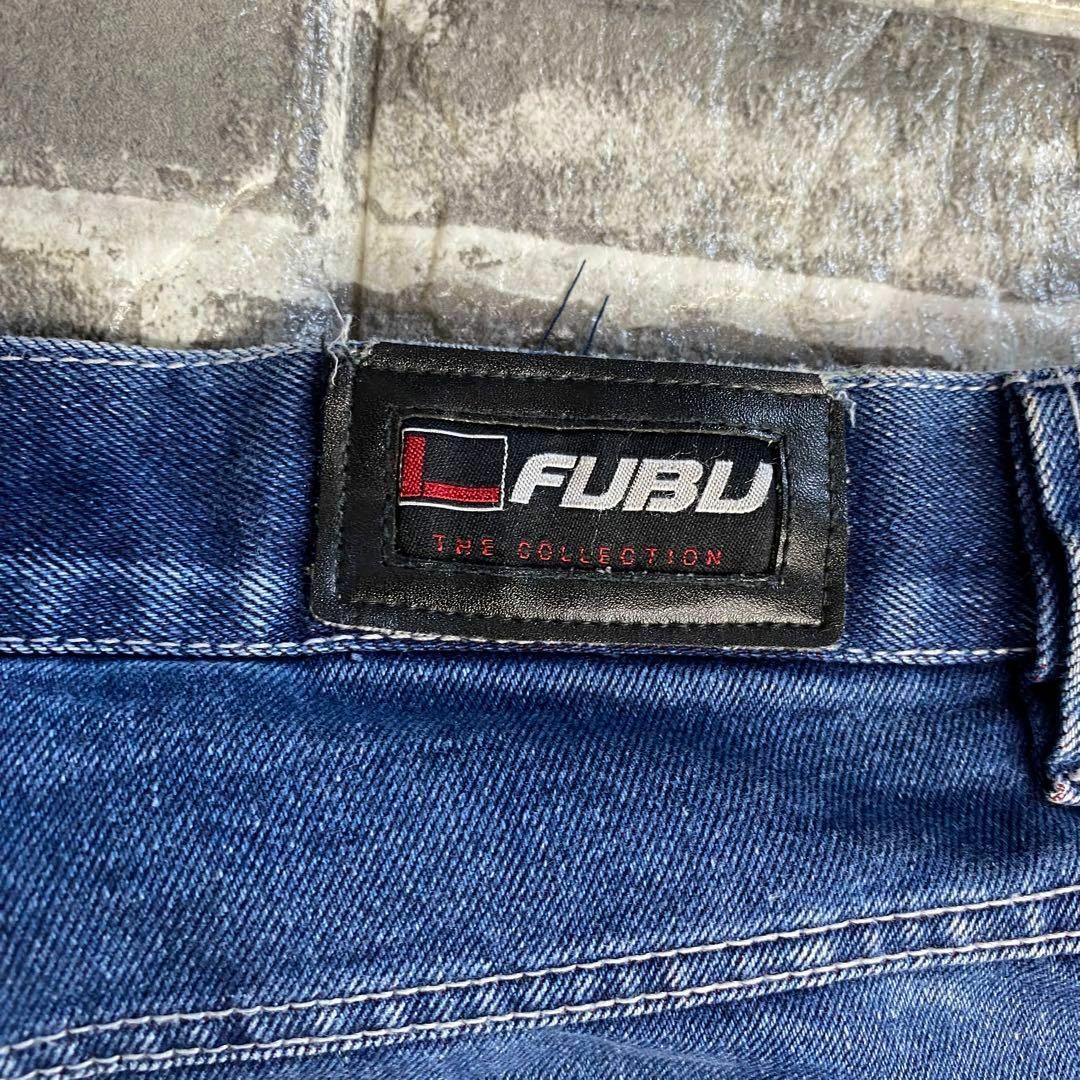 FUBU(フブ)のFUBU☆デニムショートパンツ ペインターパンツ US古着 ゆるだぼ メンズのパンツ(ショートパンツ)の商品写真