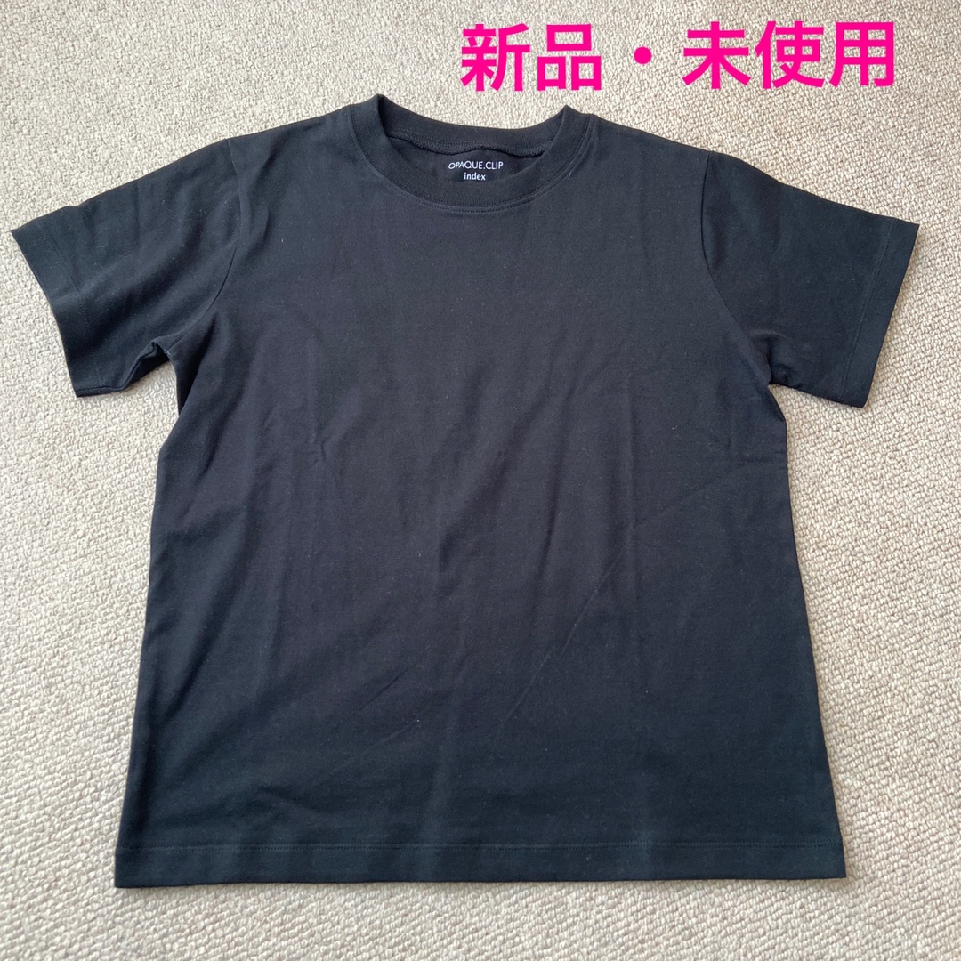 OPAQUE.CLIP(オペークドットクリップ)の【オペーク・ドット・クリップ】新品・未使用　レディース　Tシャツ　黒　 レディースのトップス(Tシャツ(半袖/袖なし))の商品写真