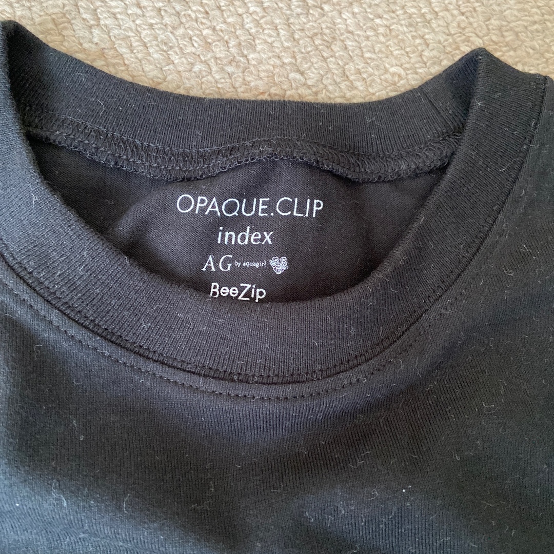OPAQUE.CLIP(オペークドットクリップ)の【オペーク・ドット・クリップ】新品・未使用　レディース　Tシャツ　黒　 レディースのトップス(Tシャツ(半袖/袖なし))の商品写真