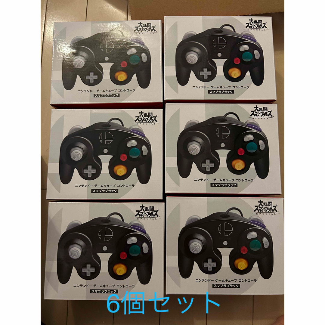 【新品6個】ニンテンドー ゲームキューブ コントローラー スマブラブラック