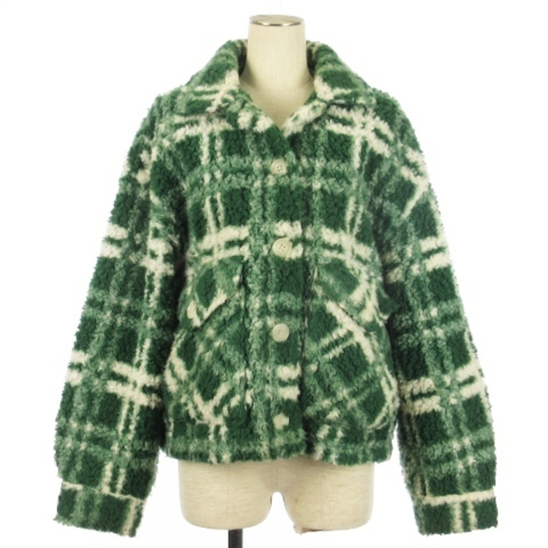 ZARA - ザラ ZARA ボア ジャケット フリース チェック グリーン ZARA - ザラ ZARA ボア ジャケット フリース チェック グリーン