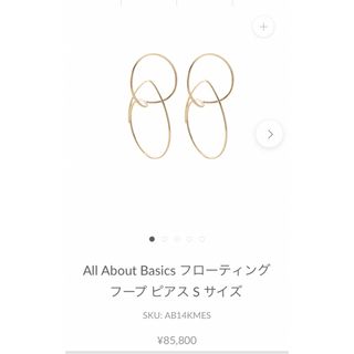 エストネーション(ESTNATION)のヒロタカ　All About Basics フローティングフープ ピアス S(ピアス)