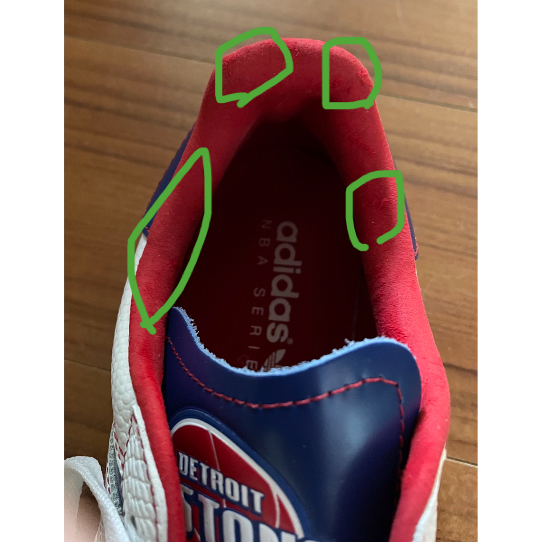 adidas(アディダス)のアディダス スーパースターNBA デトロイトピストンズ　スニーカー【未使用】 メンズの靴/シューズ(スニーカー)の商品写真