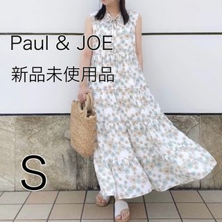 ポールアンドジョー(PAUL & JOE)の【新品未開封タグ付き】ポール&ジョー ユニクロ コラボ  花柄ワンピース Ｓ(ロングワンピース/マキシワンピース)