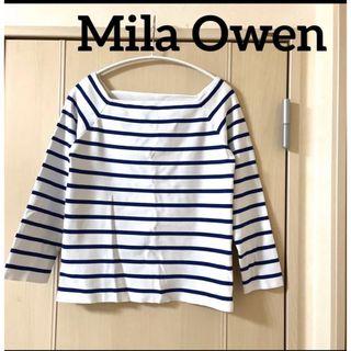 ミラオーウェン(Mila Owen)のMila Owen  ボーダートップス　マリン　白　青(カットソー(長袖/七分))