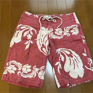 デニムアンドサプライラルフローレン(Denim & Supply Ralph Lauren)の【ラルフローレン】メンズ ハーフパンツ 花柄 レッド M(ショートパンツ)