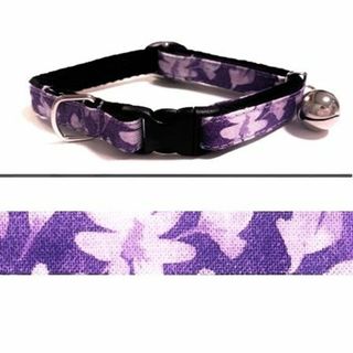 猫の首輪: FULL BLOOM in Purple (ハンドメイド)(猫)