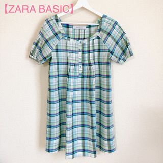 ザラ(ZARA)の【ZARA BASIC ザラ】チェック柄チュニック(チュニック)