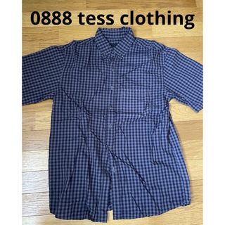 0888 TESS CLOTHING 半袖　シャツ　メンズ　L チェック(シャツ)