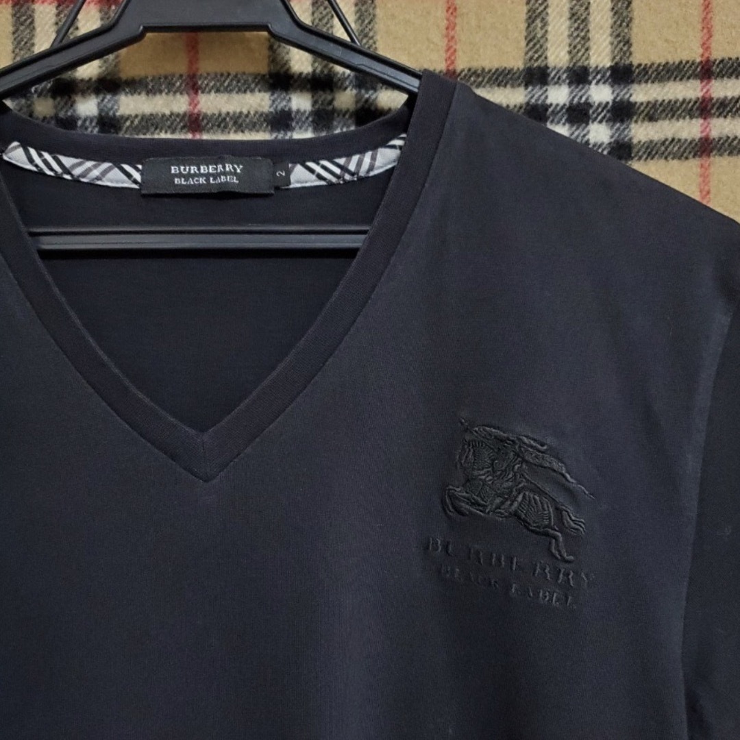 BURBERRY BLACK LABEL(バーバリーブラックレーベル)の【値下げ】バーバリーブラックレーベル VネックTシャツ メンズのトップス(Tシャツ/カットソー(半袖/袖なし))の商品写真