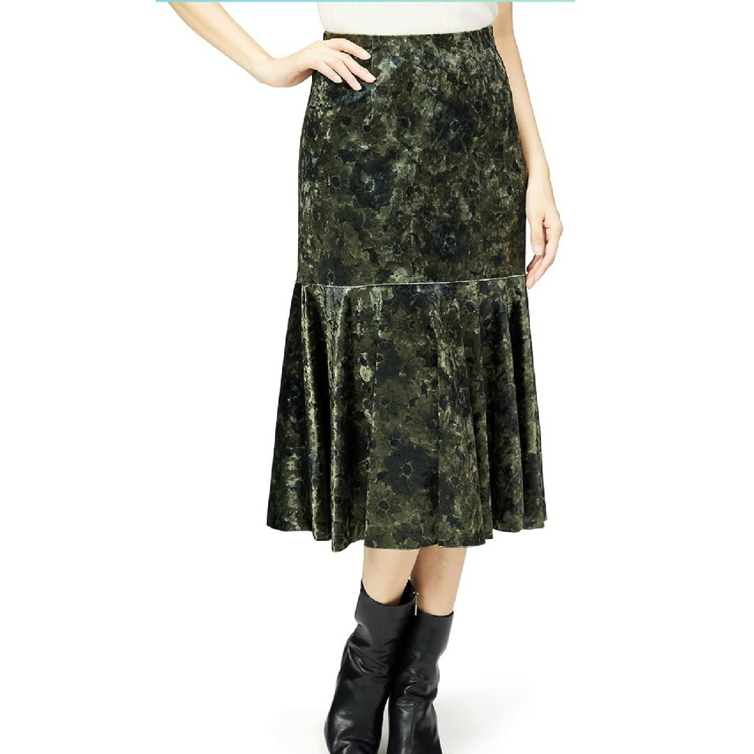 Mila Owen(ミラオーウェン)のミラオーウェン マーメイドベロアスカート レディースのスカート(ひざ丈スカート)の商品写真