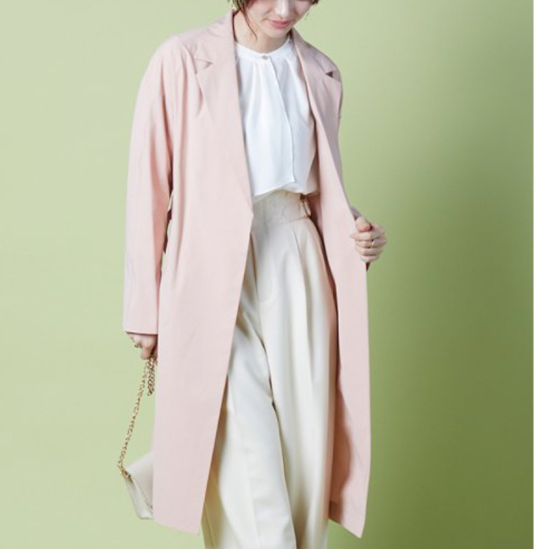 新品✨タグ付き♪定価42,900円 サラサラ⭐️コート ピンク系 大特価‼️