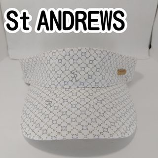 セントアンドリュース(St.Andrews)のSt ANDREWS サンバイザー フリーサイズ(約58～61㎝)【0213】(ウエア)