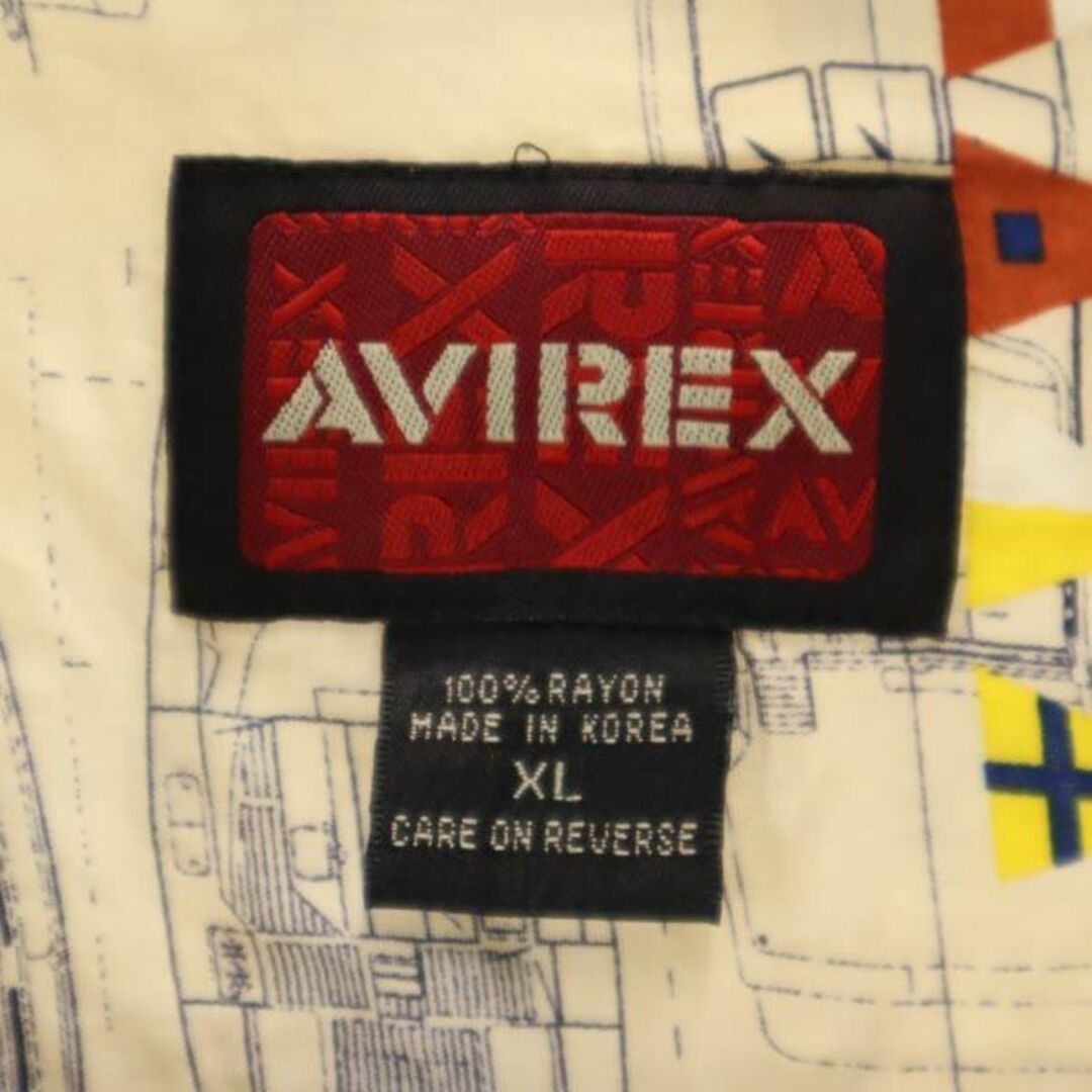 AVIREX - アヴィレックス 総柄 半袖 シャツ XL ベージュ系 AVIREX