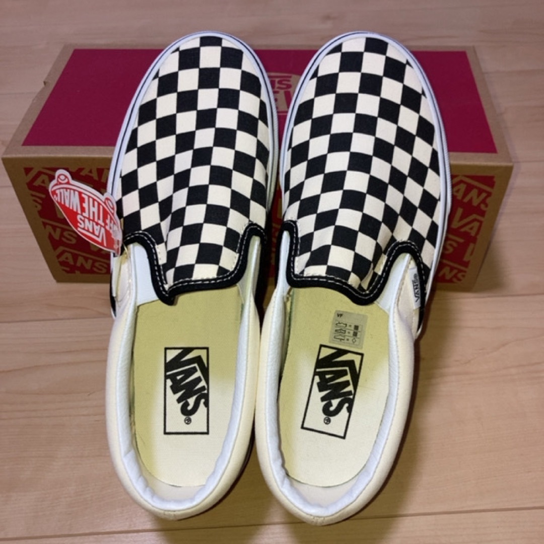 新品☆vans バンズ　スリッポン　チェッカー　24.5cm