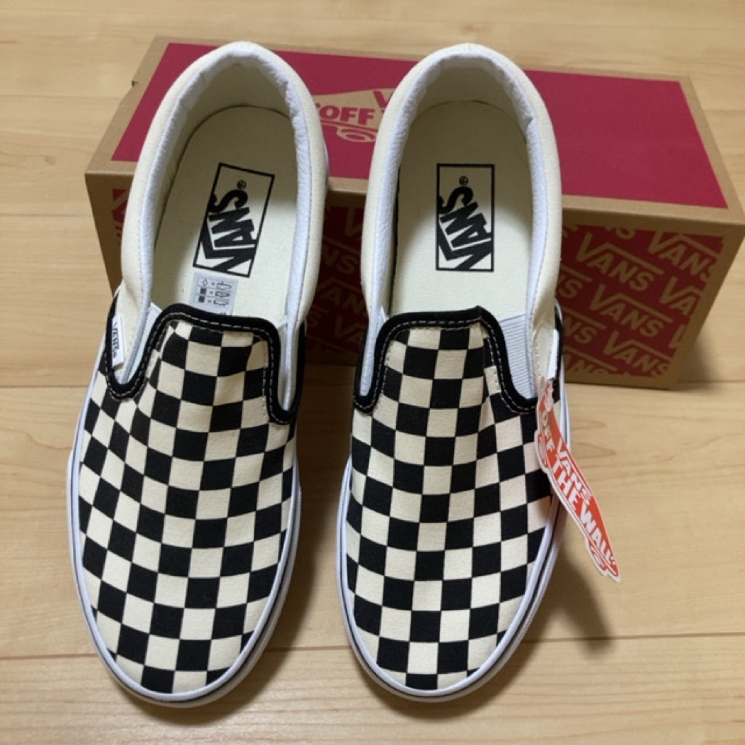 新品☆vans バンズ　スリッポン　チェッカー　24.5cm