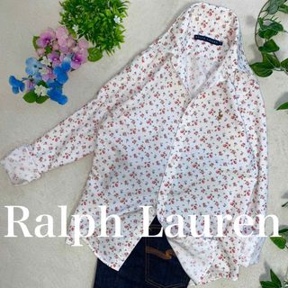 ポロラルフローレン(POLO RALPH LAUREN)のRalph Lauren 美品　素敵な花柄　ボタニカル柄　S位　長袖シャツ　涼感(シャツ/ブラウス(長袖/七分))