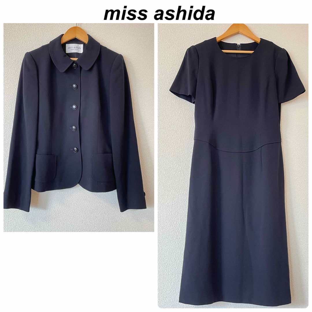 ミスアシダ MISS ASHIDA 受験 紺 スーツ ワンピース ネイビー 7号