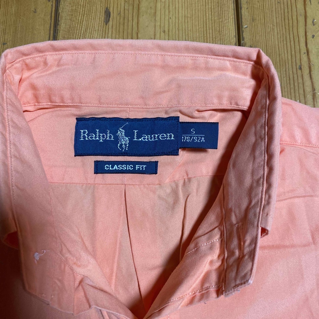 POLO RALPH LAUREN(ポロラルフローレン)のボロラルフローレン メンズシャツ オレンジ色 Sサイズ 半袖 メンズのトップス(シャツ)の商品写真