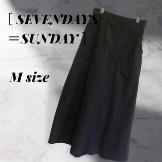 セブンデイズサンデイ(SEVENDAYS=SUNDAY)の★最終値下げ★セブンデイズサンデイ スカート ウェストゴム M チャコールグレー(ロングスカート)