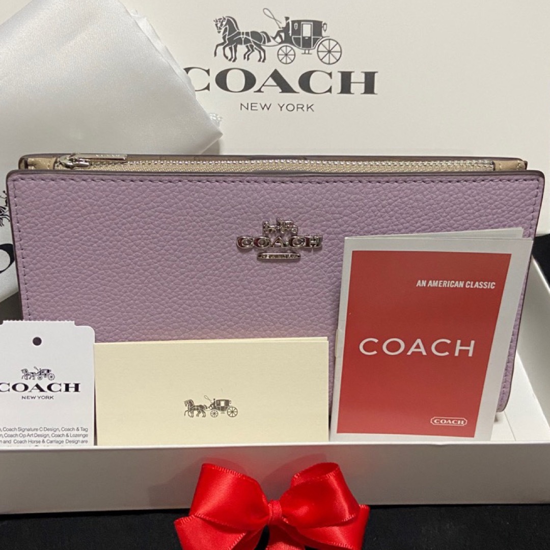 COACH - ギフト⭕️ コーチ 大容量 本革 長財布 スリム おしゃれ手帳型