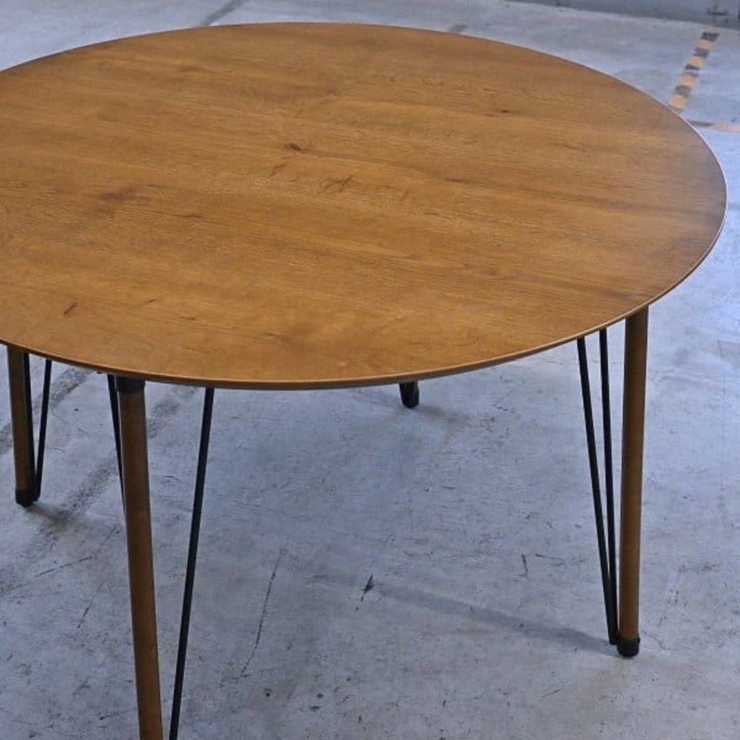 未使用品 ACME Furniture 10万「BELLS ATELIER ROUND TABLE/ベルズ ラウンドテーブル」ダイニング 机 アクメファニチャー【家具/インテリア/USED家具ユーズド家具/リサイクル】