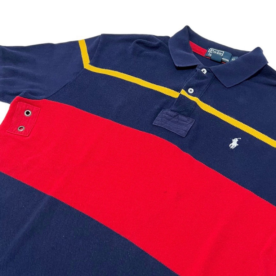 POLO RALPH LAUREN(ポロラルフローレン)のPolo Ralph Lauren ポロラルフローレン ボーダーポロシャツ XL メンズのトップス(ポロシャツ)の商品写真