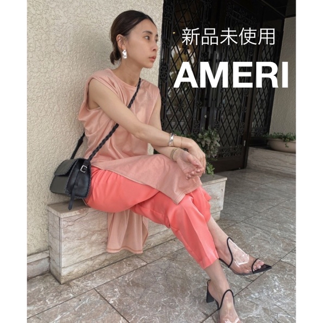 Ameri VINTAGE(アメリヴィンテージ)の新品未使用AMERIアメリMEDI VINTAGE SATIN PANTSピンク レディースのパンツ(カジュアルパンツ)の商品写真