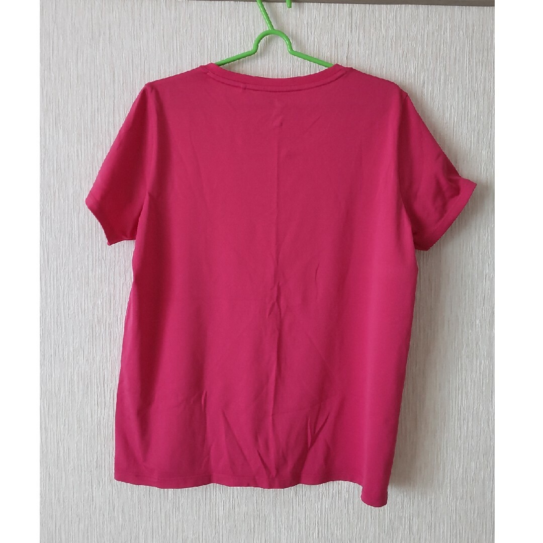 UNIQLO(ユニクロ)のUNIQLO AIRism ドライTシャツ ピンク レディースのトップス(Tシャツ(半袖/袖なし))の商品写真
