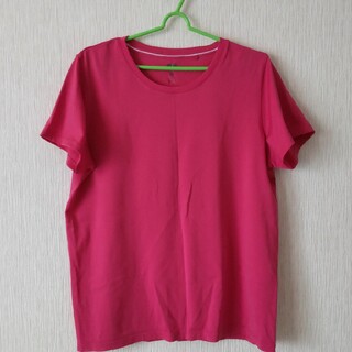 ユニクロ(UNIQLO)のUNIQLO AIRism ドライTシャツ ピンク(Tシャツ(半袖/袖なし))